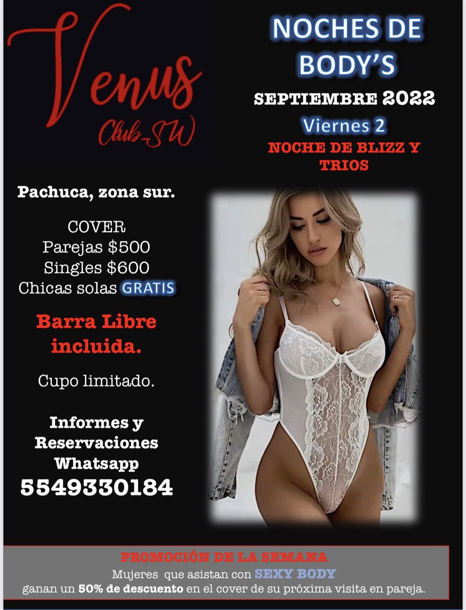 VenusClubSW2's tweet photo. Los esperamos este viernes para una noche sensual ❤️

El mejor ambiente 🔥
Seguridad y discreción 🤫
Instalaciones cómodas e higiénicas ⭐️
La mejor barra libre 🥂💎

Informes y reservaciones por WhatsApp 📱 https://t.co/CDO4FXcb98