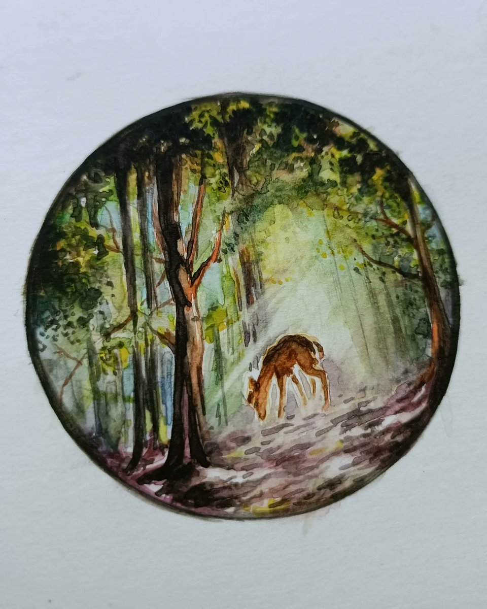 varshasharma99's tweet photo. Watercolors after a long time....#painting #art #ArtistOnTwitter #Watercolor #NatureBeauty #naturelovers #Deer #Artist #artistvarshasharma https://t.co/1AONnwM5BJ