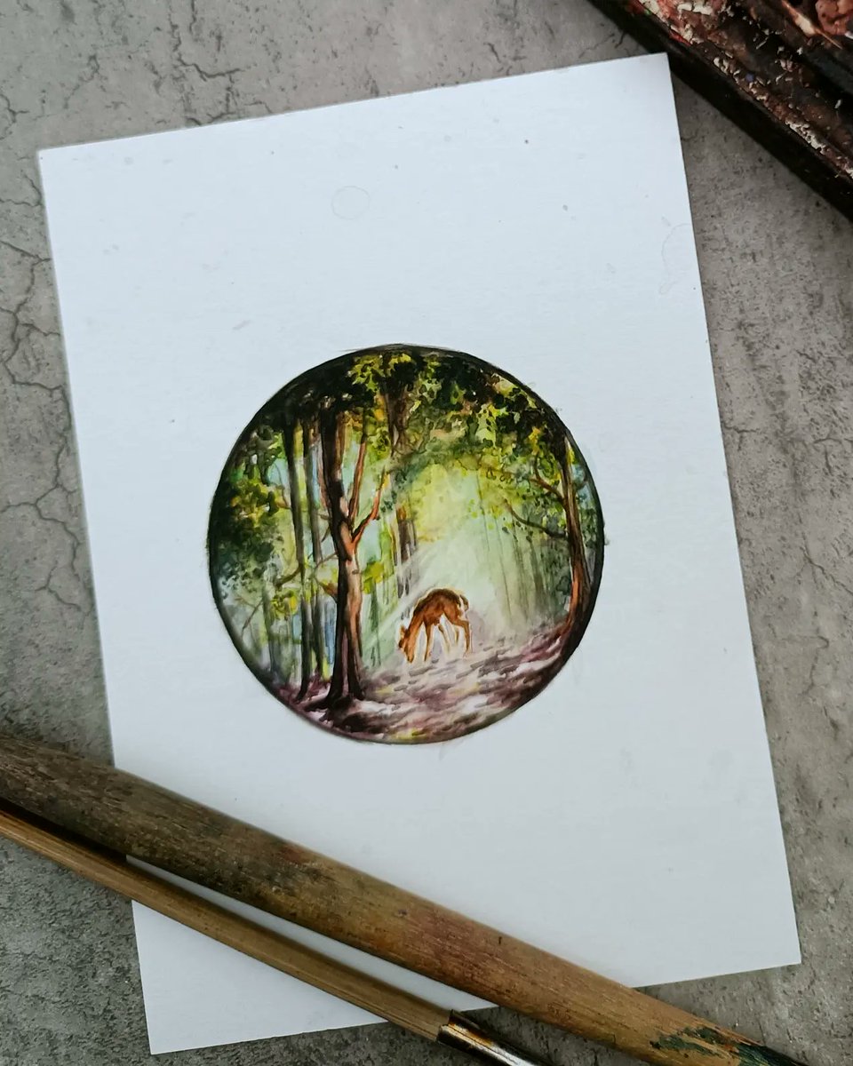 varshasharma99's tweet photo. Watercolors after a long time....#painting #art #ArtistOnTwitter #Watercolor #NatureBeauty #naturelovers #Deer #Artist #artistvarshasharma https://t.co/1AONnwM5BJ