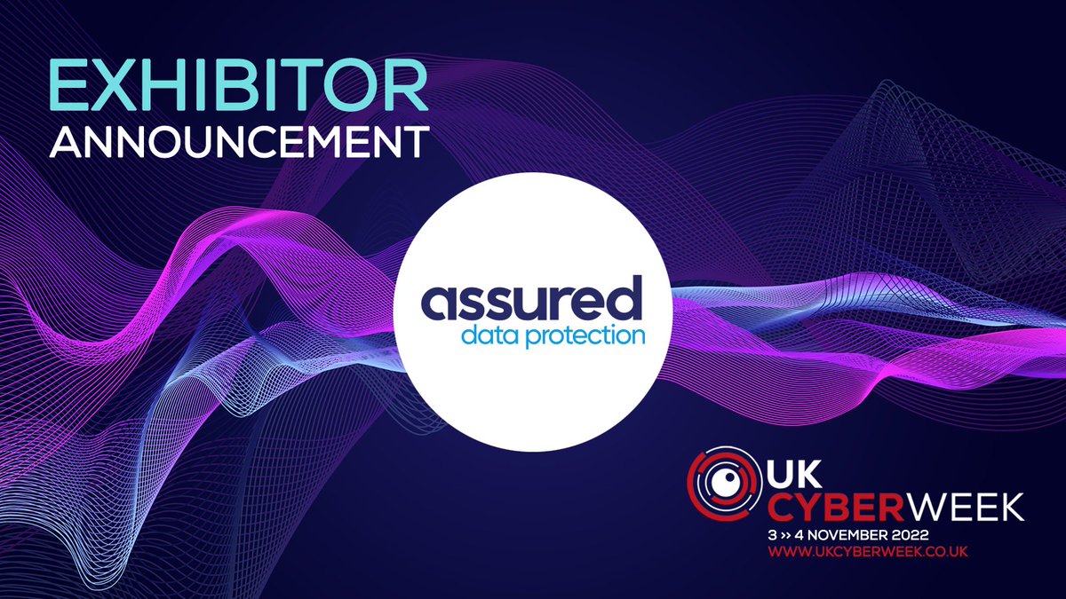 UKCyberWeek's tweet image. UK Cyber Week is delighted to announce that @AssuredDp will be exhibiting!

Visit Assured Data Protection and speak to the team first hand this November – Register now to attend for FREE - hubs.la/Q01ln4Lk0

 #cybersecurity #AssuredDataProtection #DataProtection