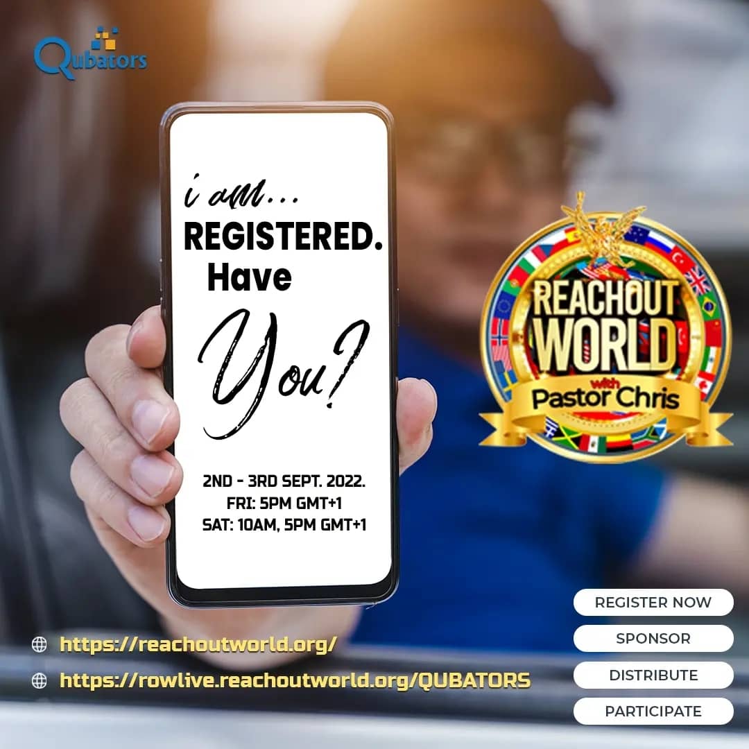 RhapsodyDaily's tweet photo. #ReachoutWorld2022 ๐ฃ๐ฃ
WE NOW COUNTING IN HOURS TO THE NEXT BIG THING!! โณ๐ฏ
๐ด REGISTRATION & PARTICIPATION IS ON: https://t.co/Ma4IOn0mCO
#ReachOutWorldPastorChris
#ReachOutWorldSept2and3 #ROWLPC #TrendingNow #Pastorchris #SpeakLife https://t.co/hXNRS6yB0W