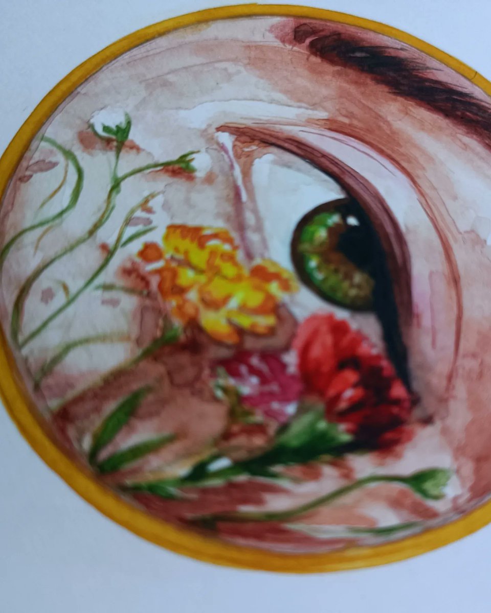 varshasharma99's tweet photo. Eyes...mini painting #Watercolourpainting #art #Artist #ArtistOnTwitter #Watercolor #thursdaymorning #thursdayvibes #naturelovers #artistvarshasharma https://t.co/1KDe5R8vwd