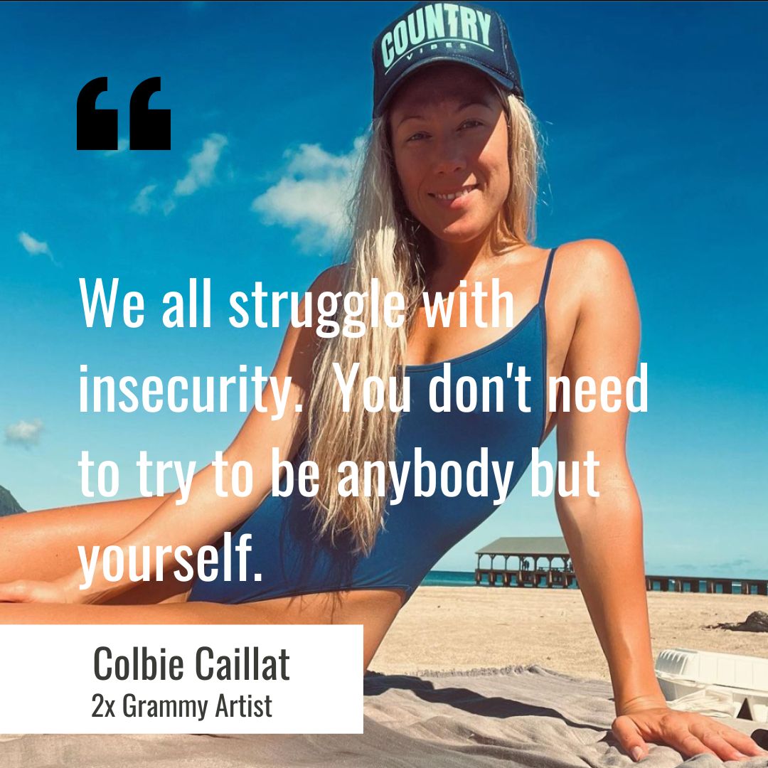 Even famous people struggle with insecurities and not feeling "good enough."  When we learn to love who we are, our imperfections and all, we are set free.
<a href="/ColbieCaillat/">Colbie Caillat</a> 

#mentalhealth #colbiecaillat #wellness #endofsummer