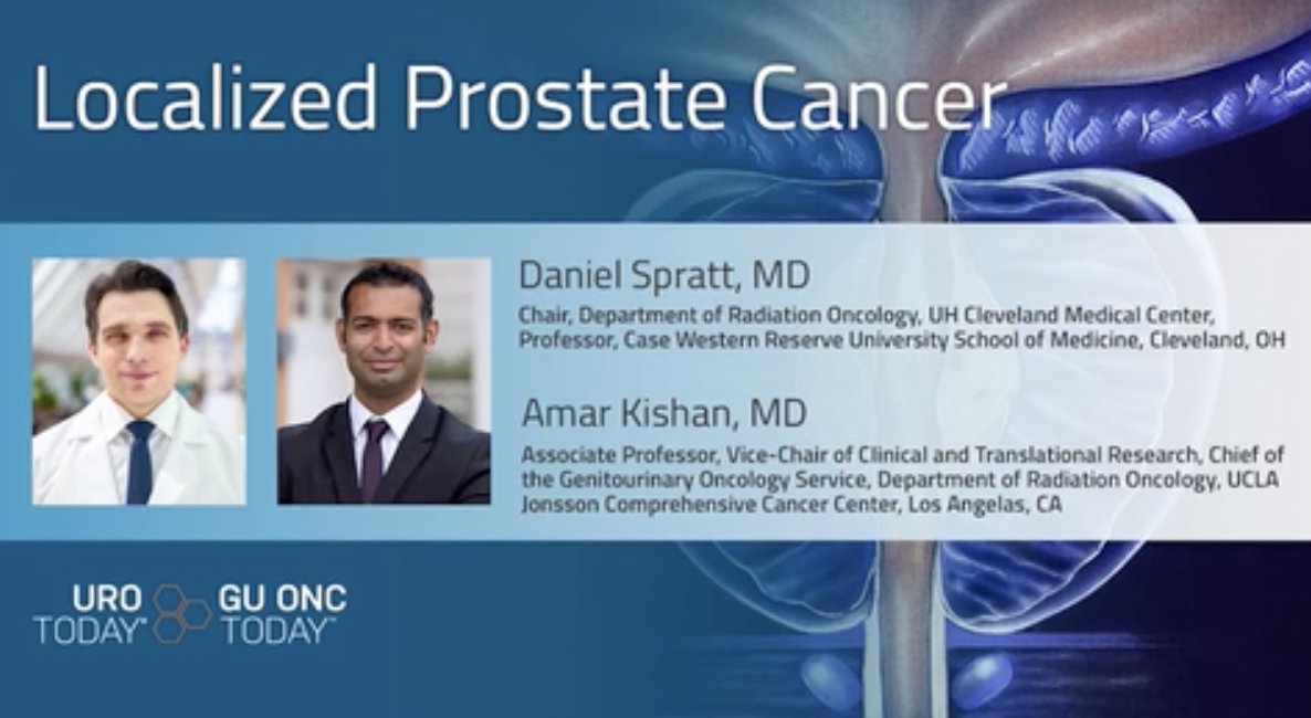 urotoday's tweet photo. The benefit of ADT treatment intensification with radiotherapy in localized #ProstateCancer. @DrSpratticus @cwru and @AmarUKishan @UCLA discuss a @TheLancetOncol publication on behalf of the #MARCAP Consortium. #WatchNow on UroToday > https://t.co/0JyghL7gYH https://t.co/2Aq1Xhk0UV