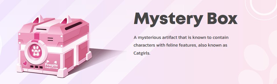 catgirlcoin's tweet photo. Who doesn't love a good mystery (box)?🎁

#catgirl #MysteryBox #Crypto #NFTs #anime https://t.co/NQq07if42H