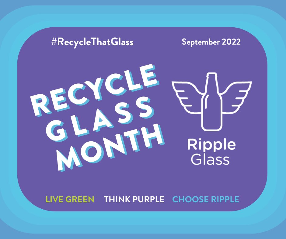 It's September and you know what that means....it's RECYCLE GLASS MONTH! Stay tuned as we announce some fun ways to get involved this month. 

In the meantime, find a purple bin, and let's recycle that glass! 🎉♻️💜 rippleglass.com/where-to-recyc…