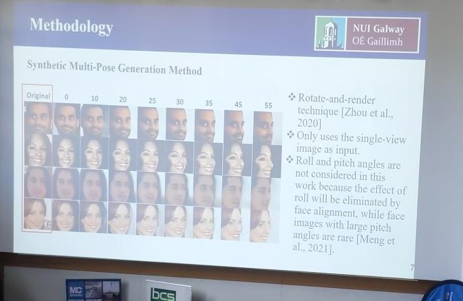 ImVIPconference's tweet photo. #RT @iprcs: RT @ImVIPconference: Wang Yao from @C3I_NUIG is speaking 'On the feasibility of privacy-secured facial authentication for low-power IoT devices β Quantifying the effects of head pose variation on end-to-end veural face recognition' #IMVIP2022 https://t.co/fmvWylIbSZ