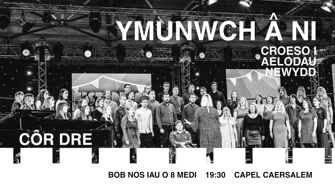 Cor_Dre's tweet photo. Croeso i aelodau newydd ymuno pan fydd Côr Dre yn ailddechrau ymarfer nos Iau nesaf! A chroeso mawr i hen aelodau ddychwelyd. Ymarfer bob nos Iau am 7.30 yng Nghapel Caersalem dan arweiniad Sian Wheway. 

Mae ’na ddigwyddiadau cyffrous ar y gweill a bydd ’na ddigon o gymdeithasu! https://t.co/jgsYuL30ZR