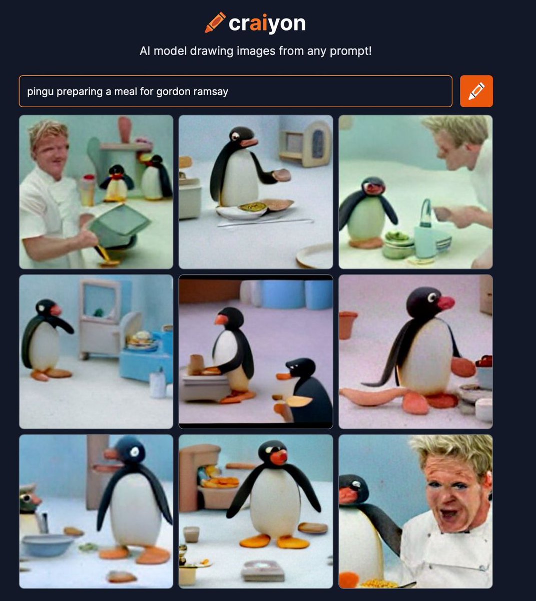 Kitchen NOOTmares

#pingu #gordonramsay #ai #dallemini #dalle #cooking #kitchen #chef #nootnoot #kitchennightmares #food 

<a href="/craiyonAI/">🖍Craiyon</a> 
<a href="/GordonRamsay/">Gordon Ramsay</a>
