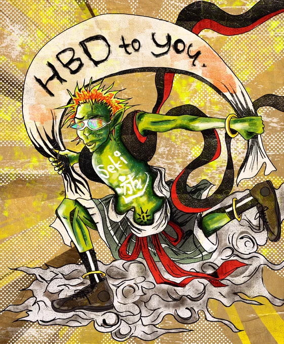 せきゆーさんお誕生日おめでとうございますステキな一年になりますように#happybirthdayto遊#勢喜遊誕生祭2022#勢喜遊 #KingGnu 時間なくて...過去絵ですいません 