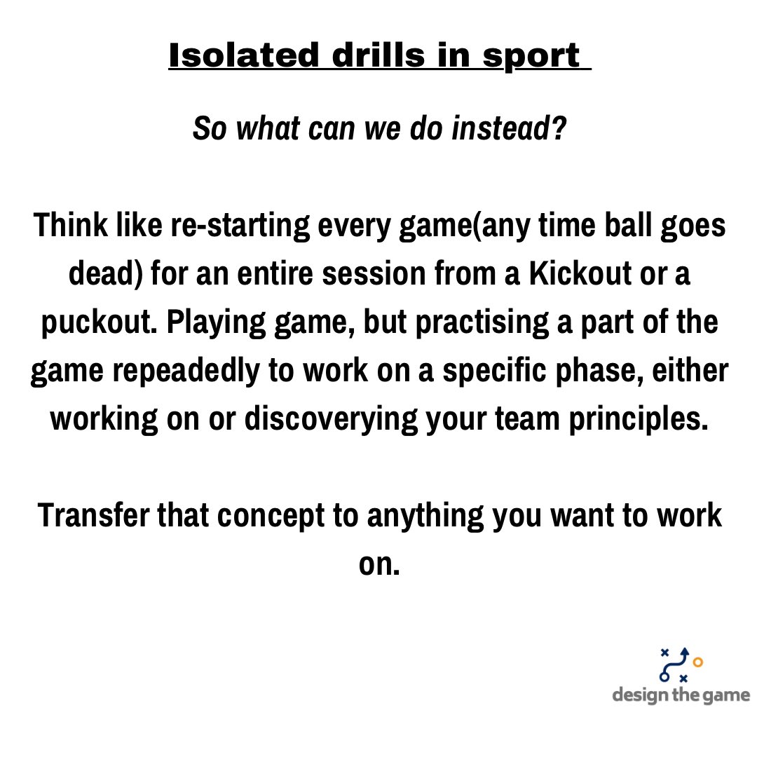 It never fails to amaze me how much coaches go back to isolated drills with competent athletes to solve game play issues. 
For well over 30 years now I have as a player or coach observed or been involved in scenarios like below (more in hurling than anywhere)
“We had 24 wides