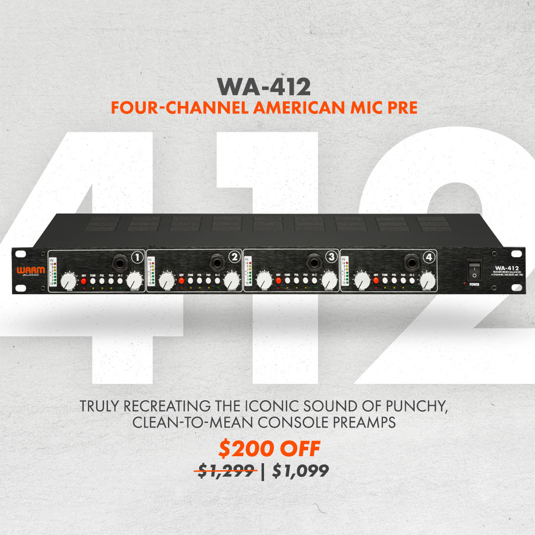 WarmAudio's tweet photo. We're kicking off our summer encore sale with savings up to $200 on live & studio gear through September!
👇
https://t.co/bzqqr0nRBc
#warmaudio #sale #promo #promotion #guitar #studio #analog #studiolife #studiogear #preamp #micpreamp #wa412 #jetphaser #foxytonebox https://t.co/3T9XD2lfZd