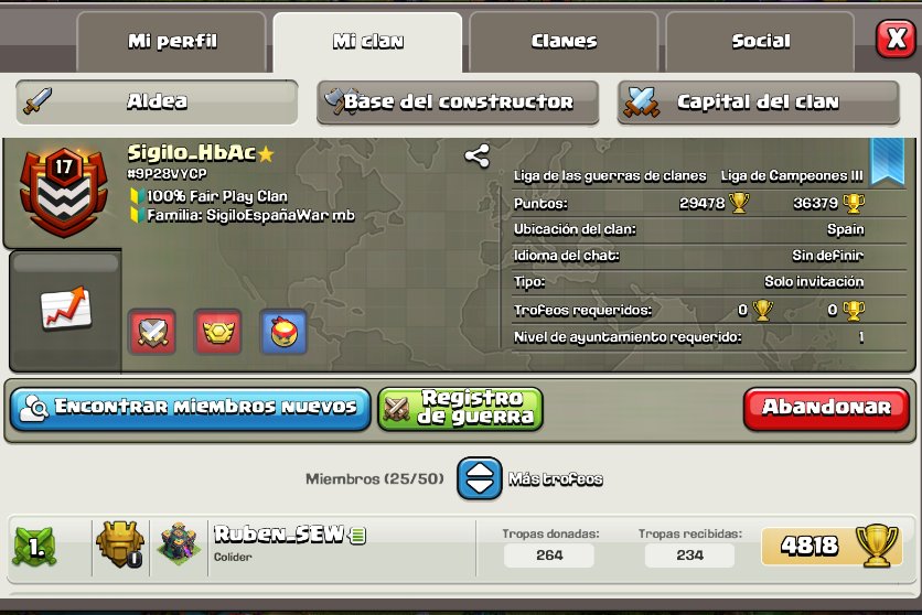 Busco un par de personas que les apetezca jugar CWL con nosotros. Si alguno quiere ver si supera al ex campeón del mundo <a href="/NumberJuanCoc/">Juan</a> en plenos es el momento 🌚 Podéis hablarme por md 🤘