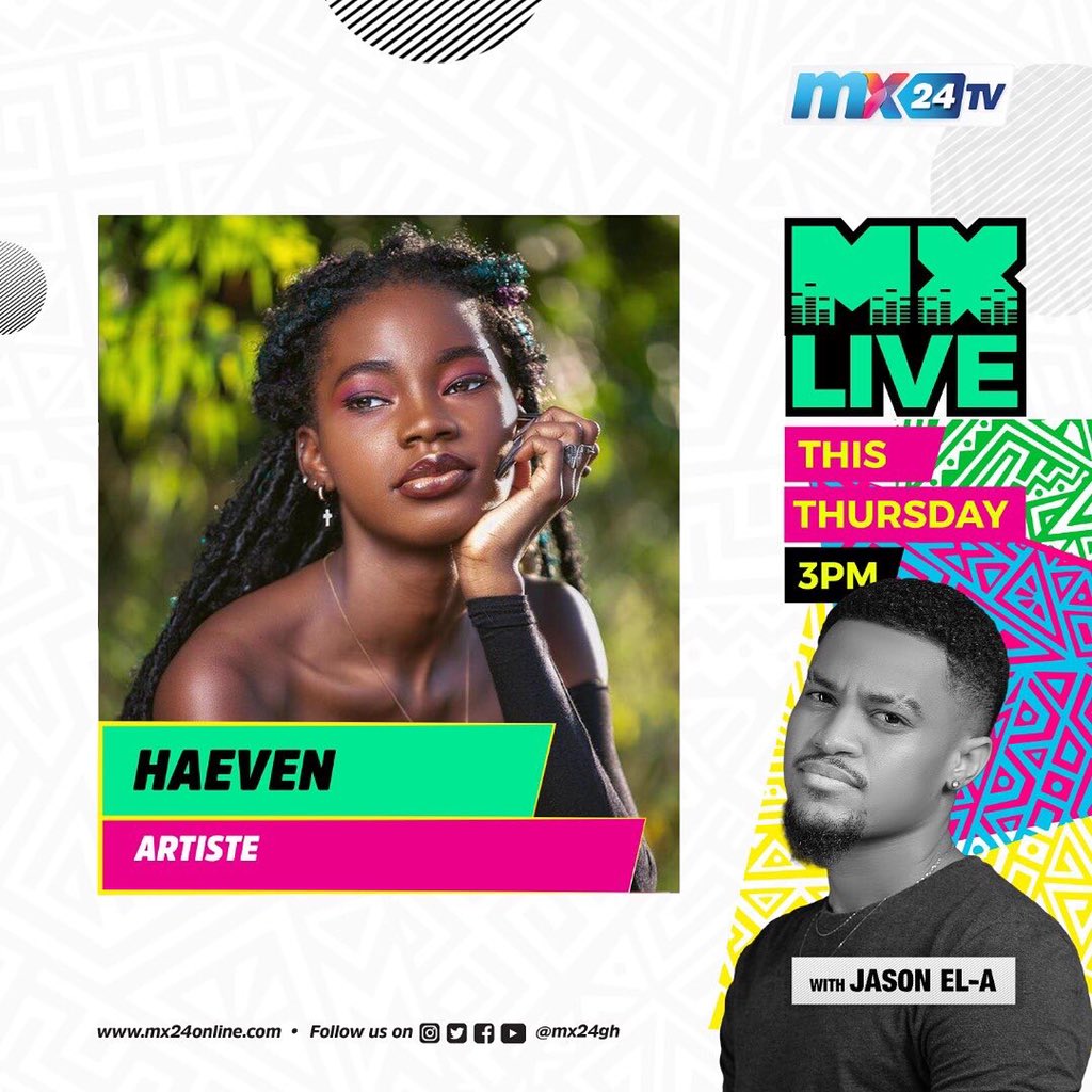 CruxGlobal's tweet photo. Join @OffeiMusic & @haevenofficial_ on the “MX Live” segment right now on @mx24gh.
Hosted by @JASONEL_A.
#cruxagency #cruxglobal #music #mxlive #offei #haeven #television #mx24tv https://t.co/DF7Hc1NfRW