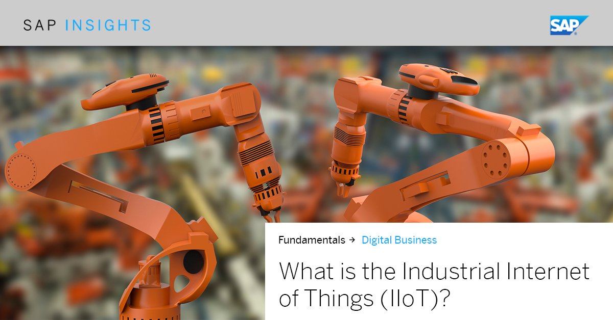 SGTWT's tweet photo. IIoT refers to the use of connected machines, devices, and sensors in industrial applications. Learn about the technology, benefits, and how it’s used from SAP Insights: https://t.co/ZhbxQ9QKZY https://t.co/9HxiJwJTvu