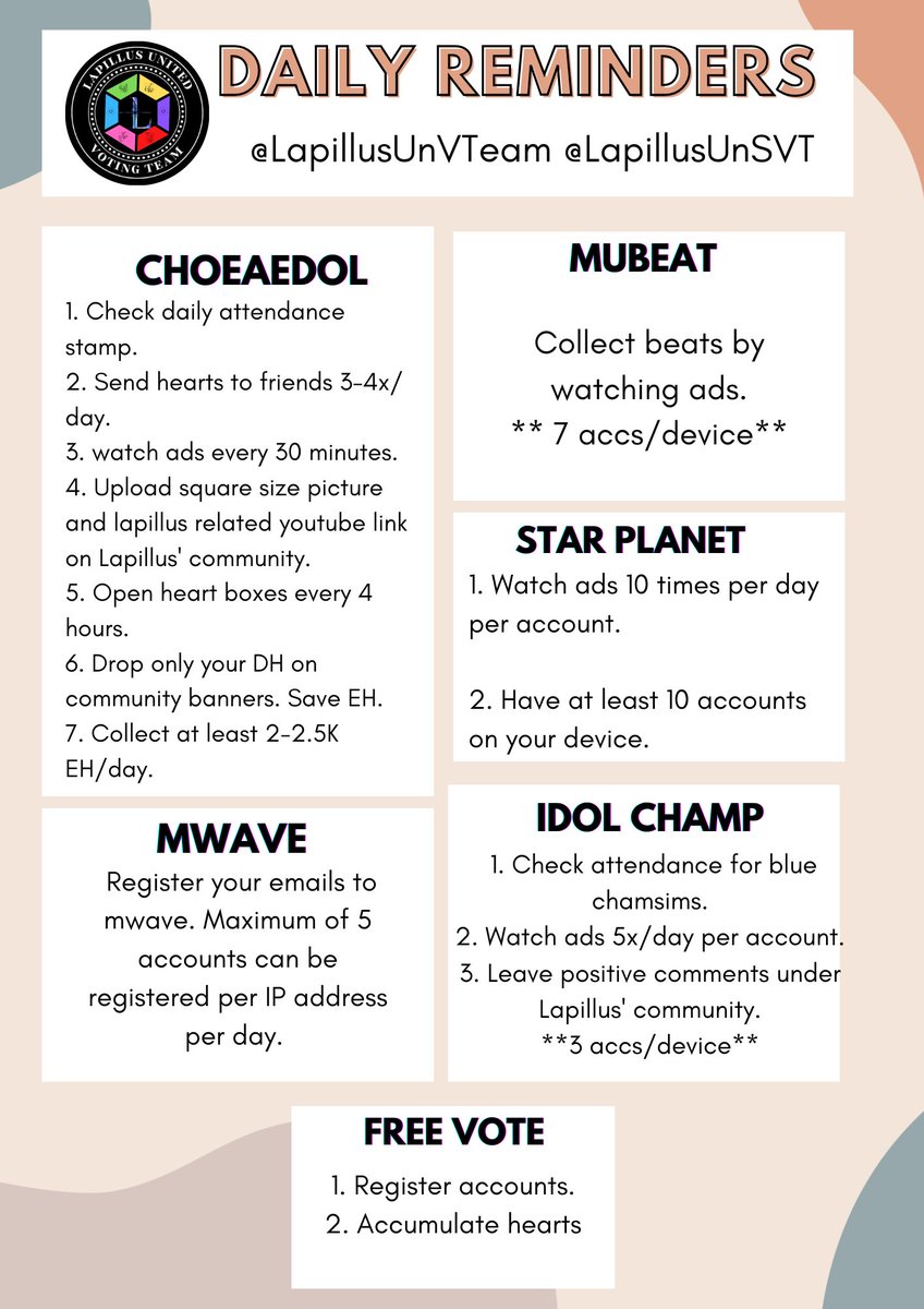 Lapillusvteam's tweet photo. [DAILY REMINDERS]

D-20

Lets gear up❤. 

#LAPILLUS_VOTE #라필루스 #LAPILLUS 
@offclLapillus @Lapillus_twt https://t.co/jI07rgbSev