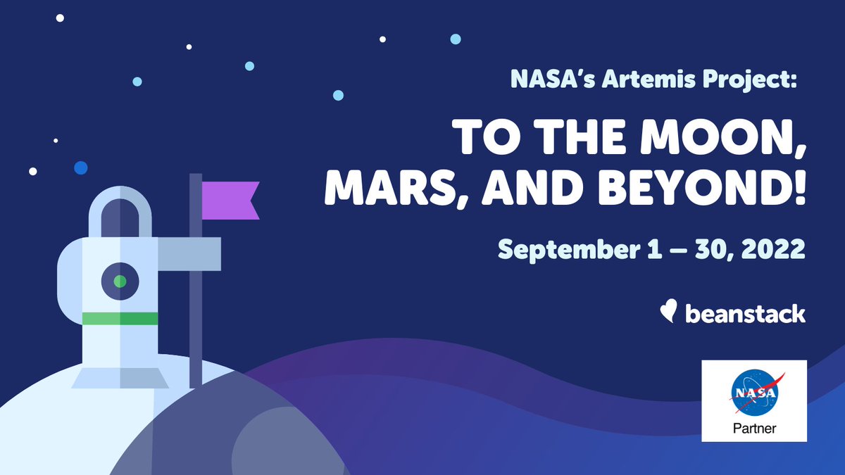 zoobeanreads's tweet image. The @NASAArtemis Reading Challenge begins today, make it your mission to log your reading every day with #Beanstack! #STEAMinLIB #BeanBlast