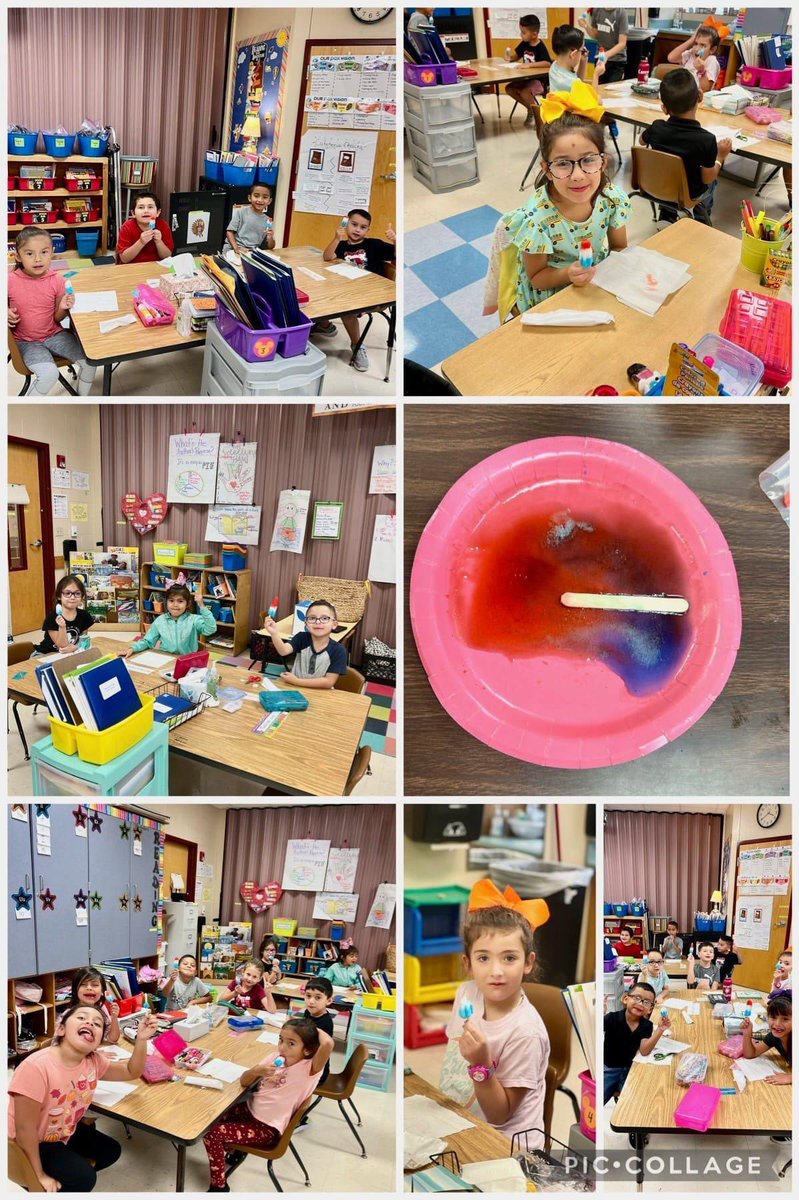 Mrs. Vela Garza's class studied the concepts of melting and freezing in science. They also described the physical properties of a frozen object! They really enjoyed their treat!