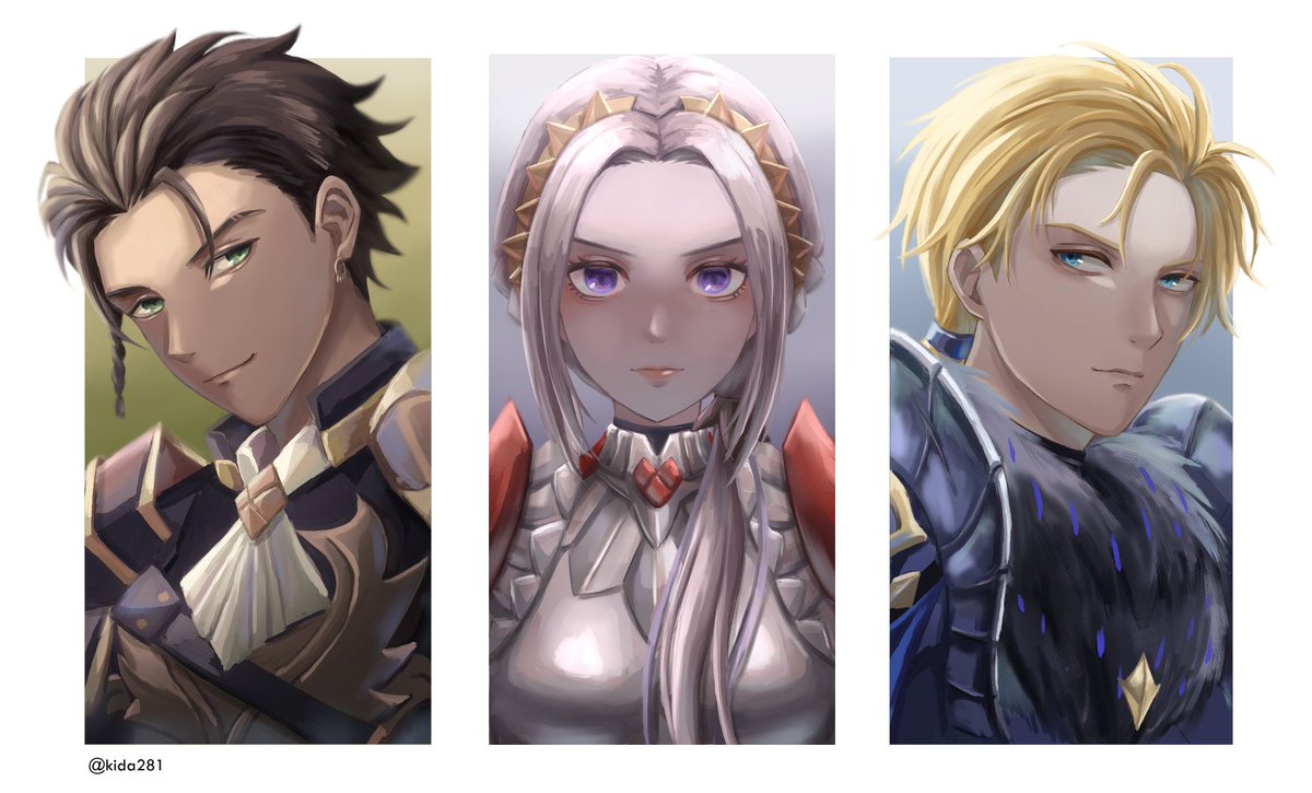 Kida281's tweet photo. ✍️

#ファイアーエムブレム 
#FEHeroes #FireEmblem 
#Dimitri #Edelgard #Claude https://t.co/okHMDKhNOS