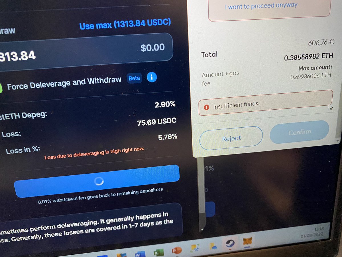 Meta_Badz's tweet photo. @katiabanina @litocoen It’s not, it’s a scam.
I put my money in and now this is what it has been asking me for months whenever I try to withdraw
#scam #instadapp https://t.co/yfrXiCDxRm
