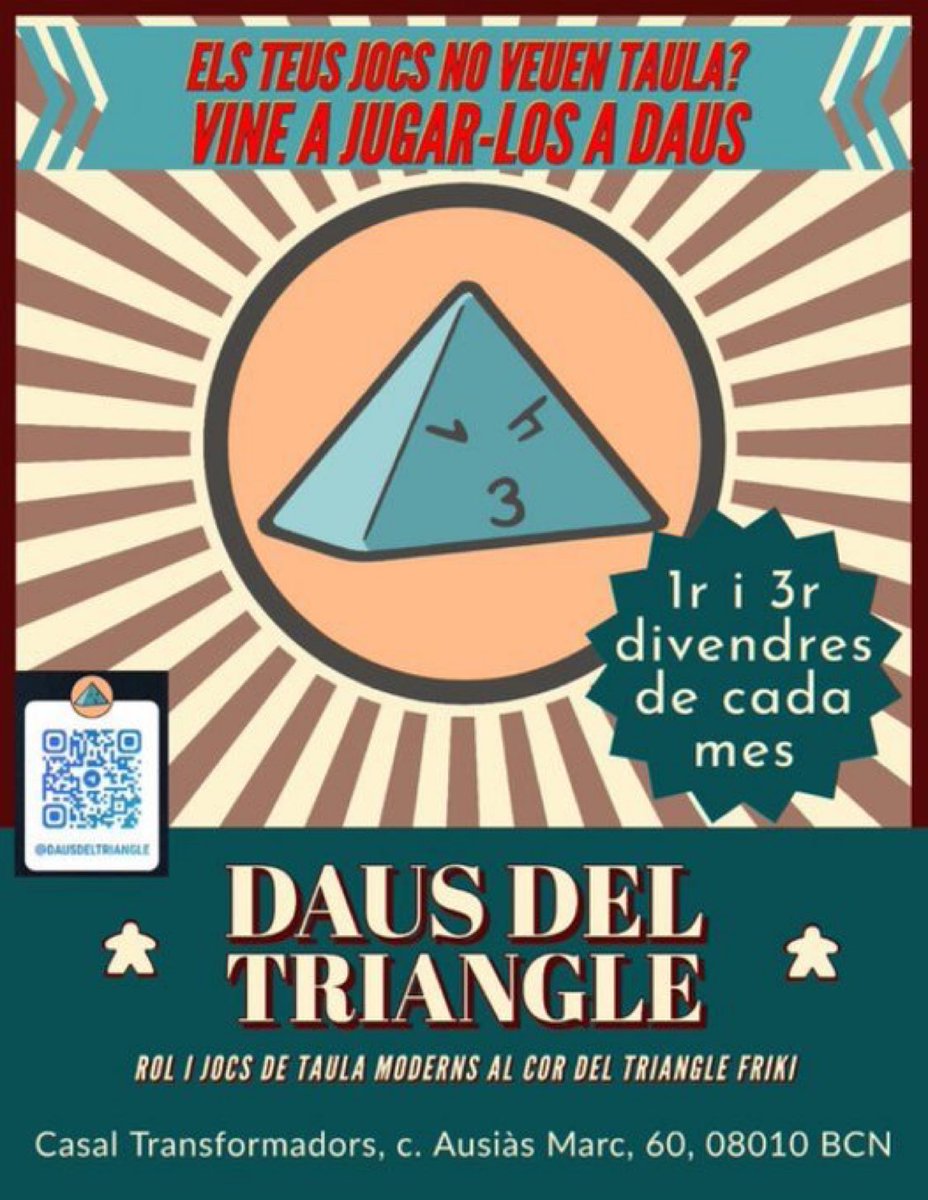 DausDelTriangle's tweet photo. Aquest divendres tornen els Daus del Triangle (amb més força i més jocs!) 🎲🎲 #daustriangle 

T’ho perdràs?? https://t.co/eNjWHQx2Cf