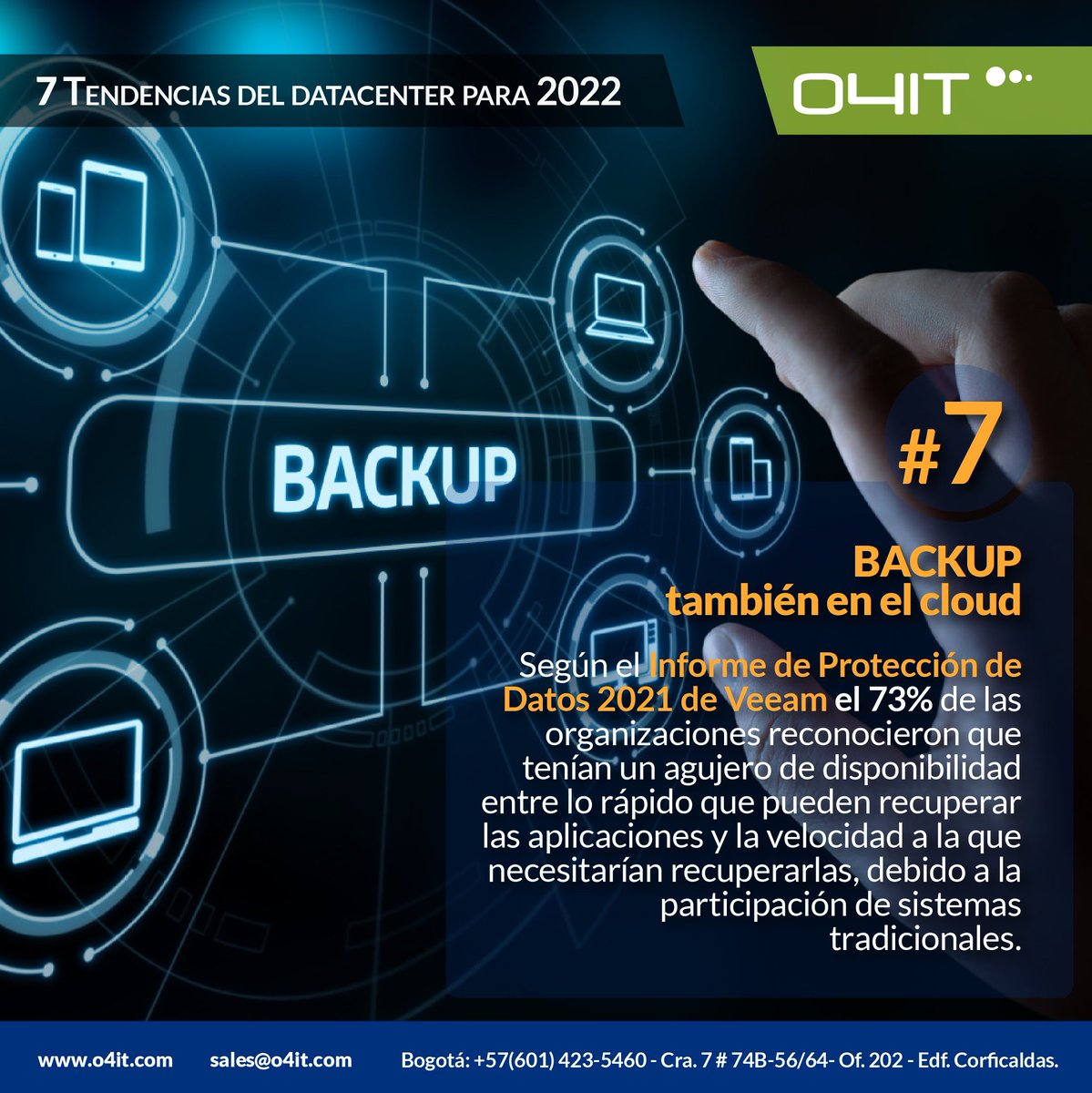 o4it's tweet photo. #HackO4IT: Tendencia N° 7 para Centros de Datos: El incremento de la adopción a la nube está produciendo un impacto significativo en el backup moderno. 📅 Programe su cita con nuestros profesionales ahora. 📲https://t.co/DRv2DmCxpQ https://t.co/2dW1JczjZa