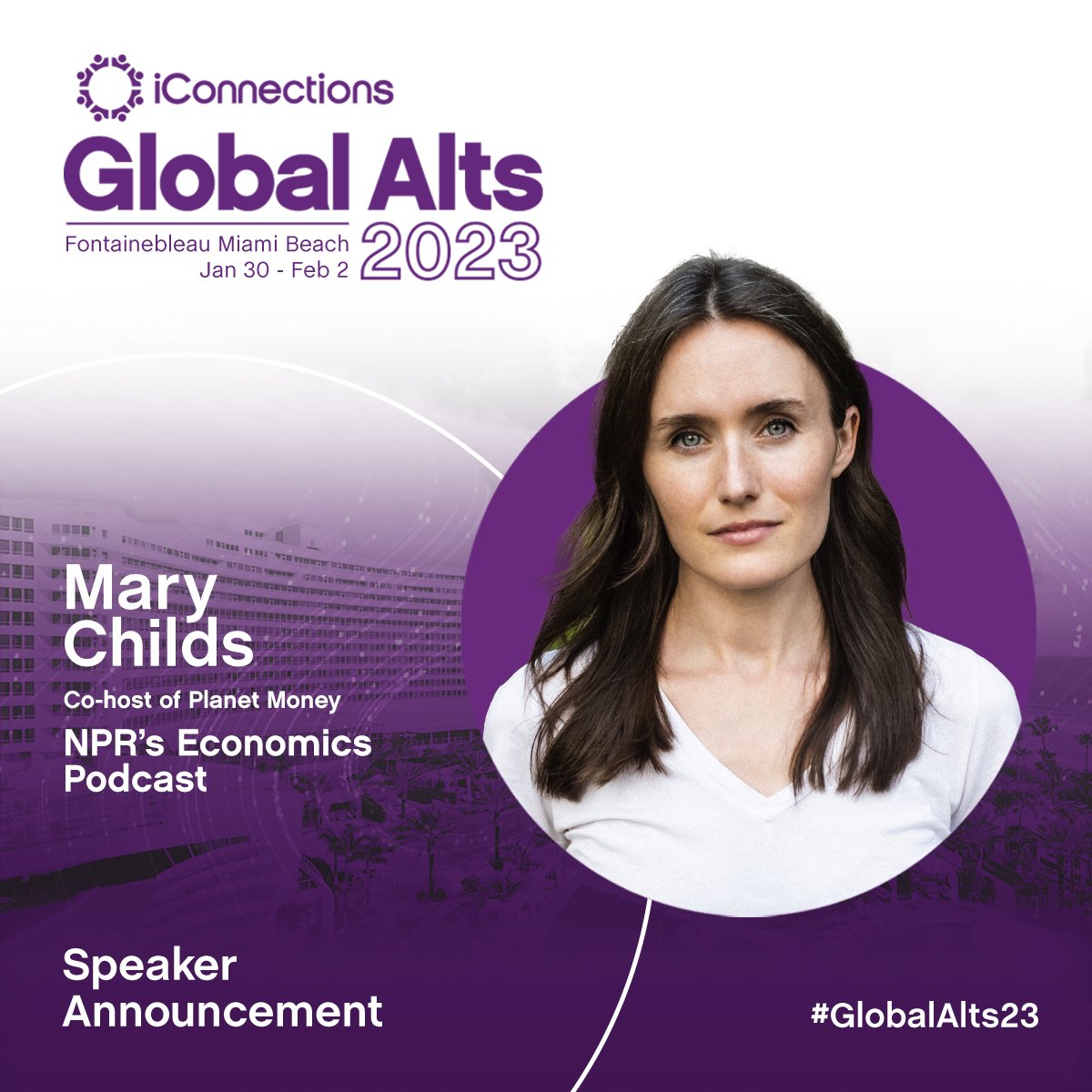mdc's tweet image. HEY MIAMI!!! or anyone interested in being in miami in january!!! im so excited to be speaking at iConnections #GlobalAlts23. registration link: iconn.cc/GA23Speaker