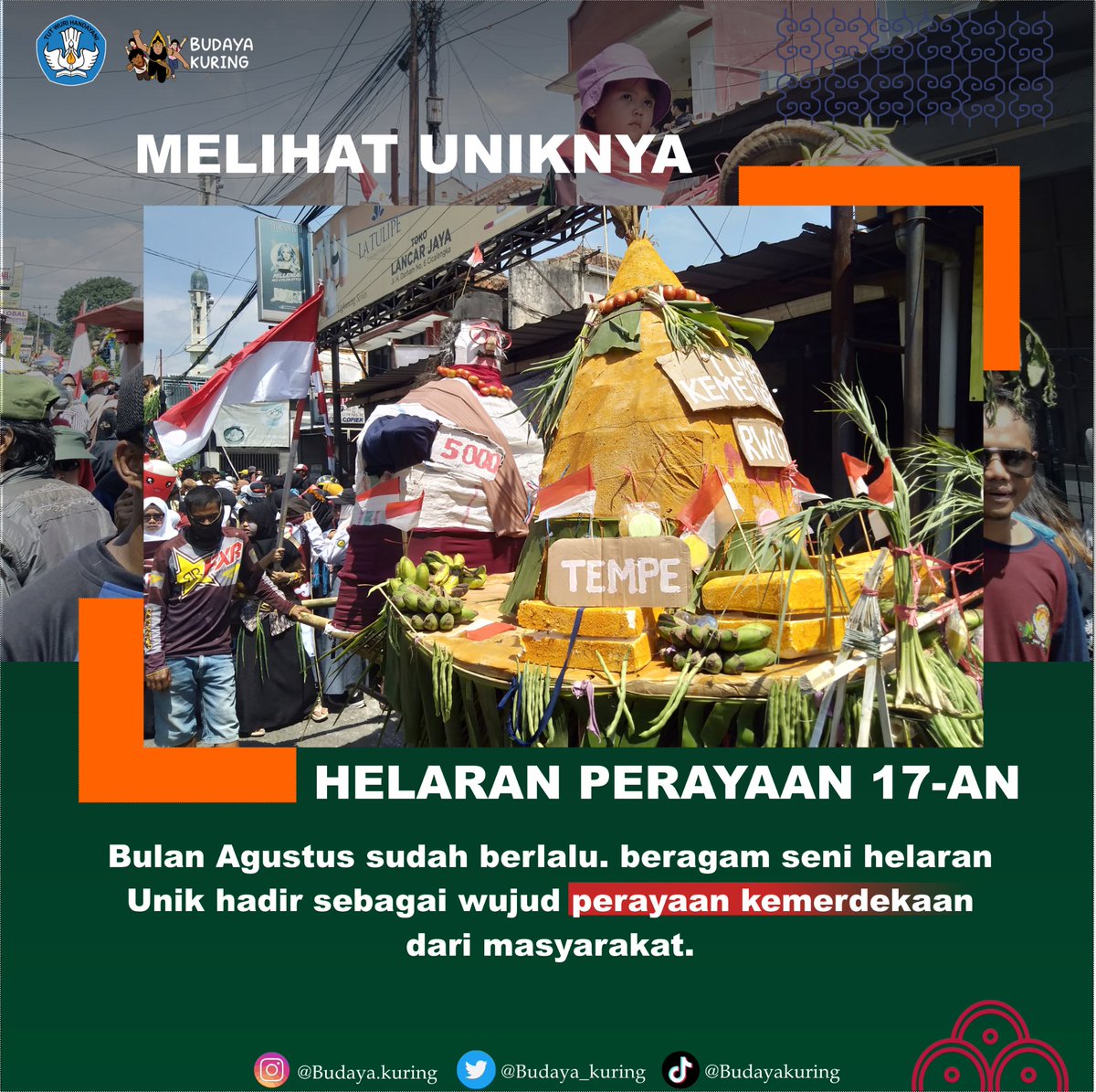 budaya_kuring's tweet photo. Sampurasun baraya 😊
Dibulan agustus kemarin banyak sekali perayaan memperingati hari kemerdekaan disetiap kampung atau lembur ya, antara lain yang kangmin bagikan digambar.

Kalau bagi baraya perayaan kemerdekaan apasih yang paling seru ? Share dikolom komentar ya 🙌 https://t.co/gsiARRjZDp