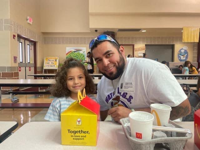 How did we get so lucky! We had not one, but two WATCH D.OG.S. on campus today!  Thank you, Mr. Ricardo and Mr. Raul, for your time and dedication to our scholars. Our staff appreciates your help and support on campus, as well!