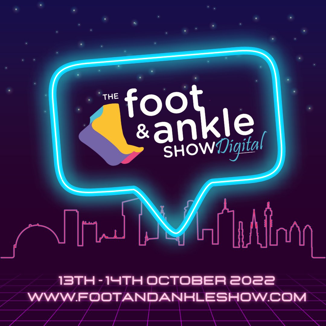 📢 We're back and you're invited!

📆 Save the dates - 13th &amp; 14th October 2022.

footandankleshow.com 

#footandankleshowdigital #education
#cpd #clinicians #practitioners #foothealtheducation
#podiatry #physiotherapy #sportstherapy #freeCPD
#sportsmedicine