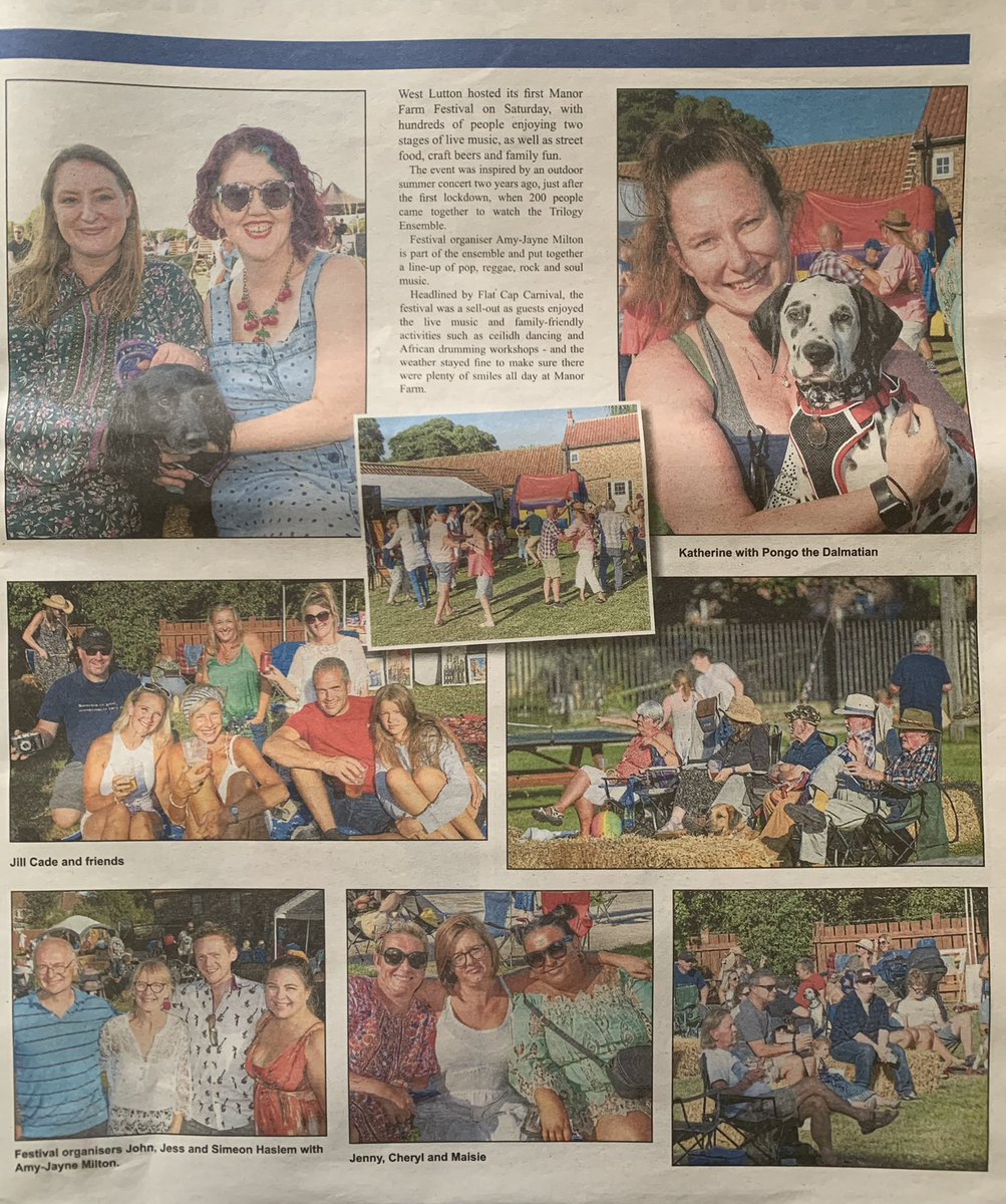 ManorFarmEvents's tweet photo. Thank you @WoldsWeekly for the incredible spread on #manorfarmfest

What amazing support we had from all over! 

Have a look to see if you can spot yourself 😃

#festival #summer #Tbt https://t.co/z8k1TxfsM5
