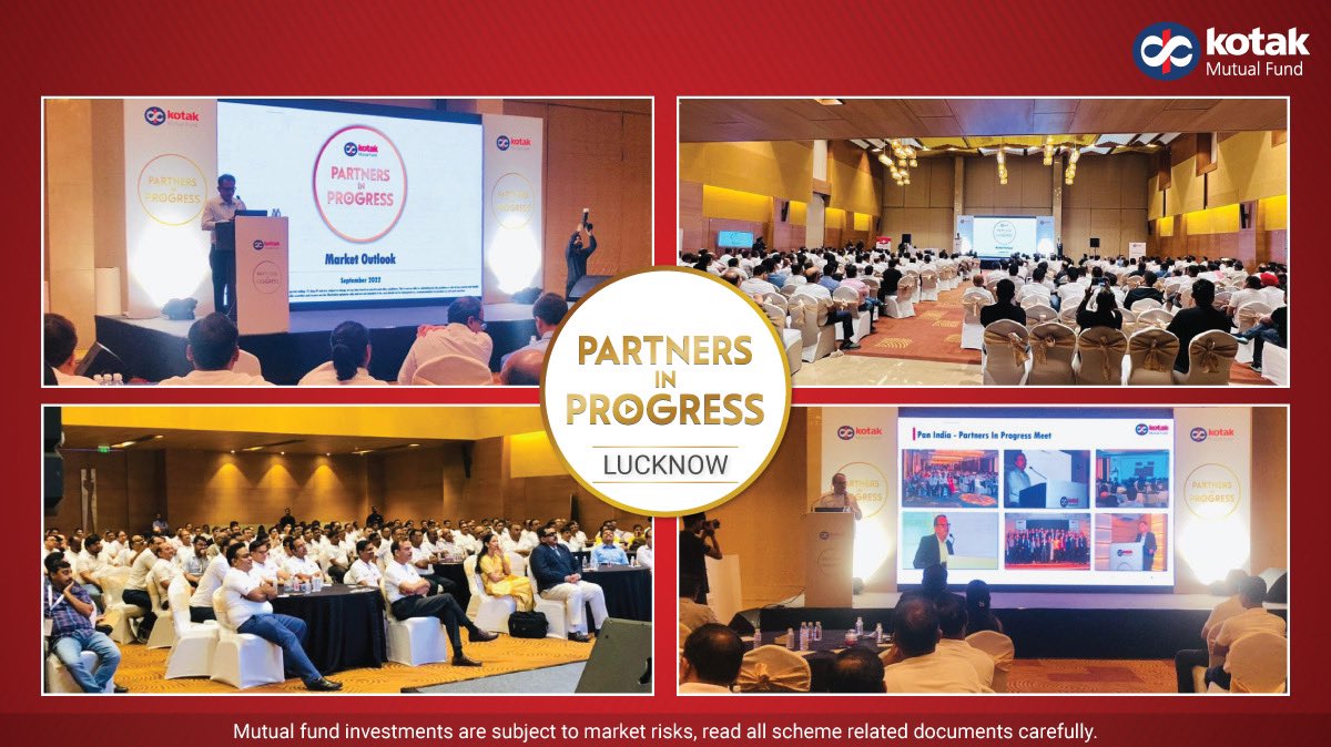 KotakMF's tweet photo. 300+ partners attending our Partners in Progress event today in Lucknow where the market experts @NileshShah68 @pankajtibre @ABisen27 share their views on the current market scenario and the way forward.

#partnersevent #partnersinprogress https://t.co/GAfSbnCsPg