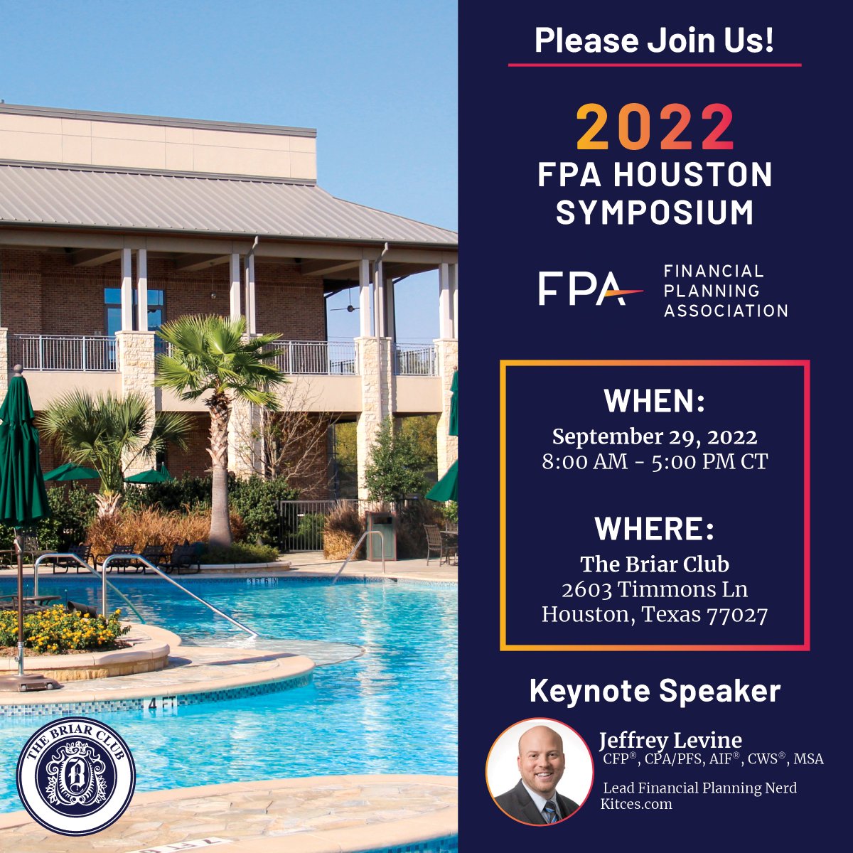 FPA_Houston's tweet photo. Be sure to join us on 9/29 for the FPA Houston Symposium to build relationships with your peers, industry leaders and like-minded professionals. 
28 days to go and counting!! Learn more &amp; sign up now: https://t.co/LBQYfD1pga https://t.co/3HxaFzvuUo