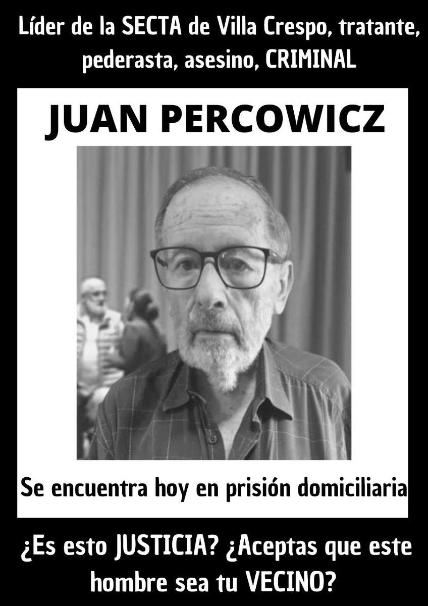 ¿ME AYUDAN CON RT? ¡Vecinos del Barrio de Belgrano, cercanos a la calle Amenabar al 1500 en CABA, necesitamos de su ayuda! ¡Percowicz debe estar en prisión como cualquier otro y no cerca de sus hijos!!