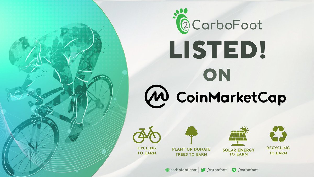 CarboFoot (@carbofoot) on Twitter photo #CarboFoot listed on <a href="/CoinMarketCap/">CoinMarketCap</a>.
coinmarketcap.com/currencies/car…
🚀🚀🚀
#ridetoearn #m2e #BSC #MoveToEarn #BSCGems #CarboFoot listed on <a href="/CoinMarketCap/">CoinMarketCap</a>.
coinmarketcap.com/currencies/car…
🚀🚀🚀
#ridetoearn #m2e #BSC #MoveToEarn #BSCGems