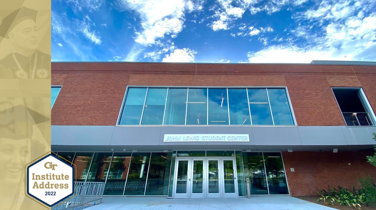 GeorgiaTech's tweet photo. This semester Georgia Tech opened the newly named John Lewis Student Center and Stamps Commons. #InstituteAddress https://t.co/tEOOpahUM0