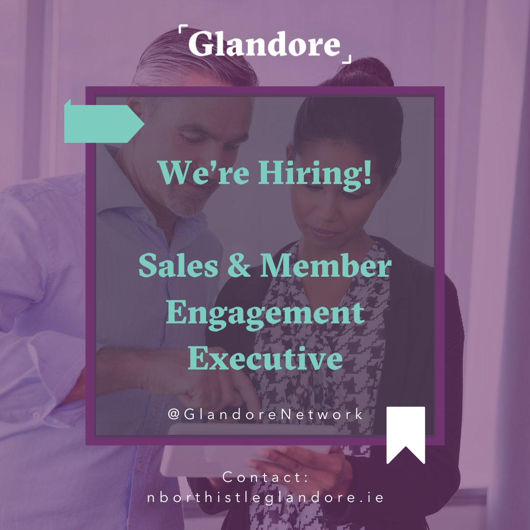 Glandore (@glandorenetwork) on Twitter photo We are looking for a Sales and Member Engagement Executive to join our team in Belfast!
If you are interested in applying or know someone that might be a great fit please get in touch through LinkedIn or emailing nborthistle@glandore.ie / bmcmahon@glandore.ie for more info! We are looking for a Sales and Member Engagement Executive to join our team in Belfast!
If you are interested in applying or know someone that might be a great fit please get in touch through LinkedIn or emailing nborthistle@glandore.ie / bmcmahon@glandore.ie for more info!