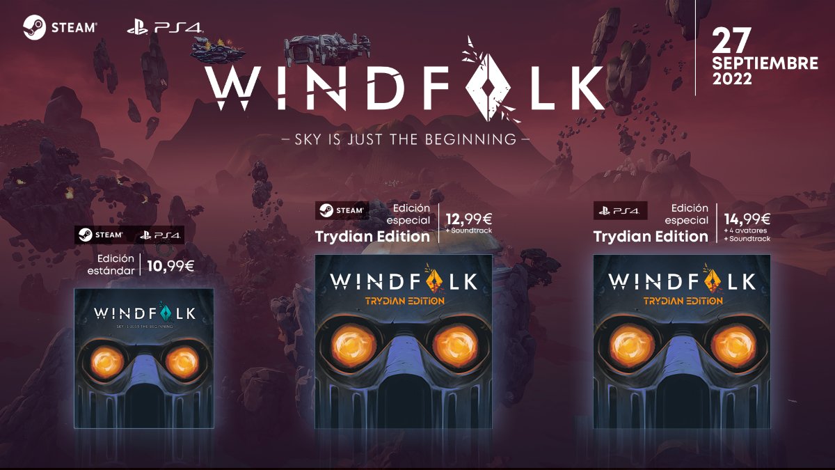RegionPS's tweet photo. Desveladas las nuevas ediciones de #Windfolk: Sky is just the beginning, disponibles a partir del 27 de septiembre - https://t.co/ybhZT0l6Kn - #FractalFall @PSTalents https://t.co/raeeuUBRgU