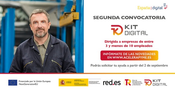 ConfecomercCV's tweet photo. #KITDIGITAL 🫵 ¿Tienes entre 3 y 10 trabajadores? 📆 Mañana viernes 2 de septiembre podrás empezar a solicitar tu bono de 6.000 € 💶 para acciones de digitalización.

ℹ️ Averigua cómo solicitar la ayuda y consulta el catálogo de agentes digitalizadores 👉 https://t.co/YQzKLy3t8L https://t.co/GDESz8baNy