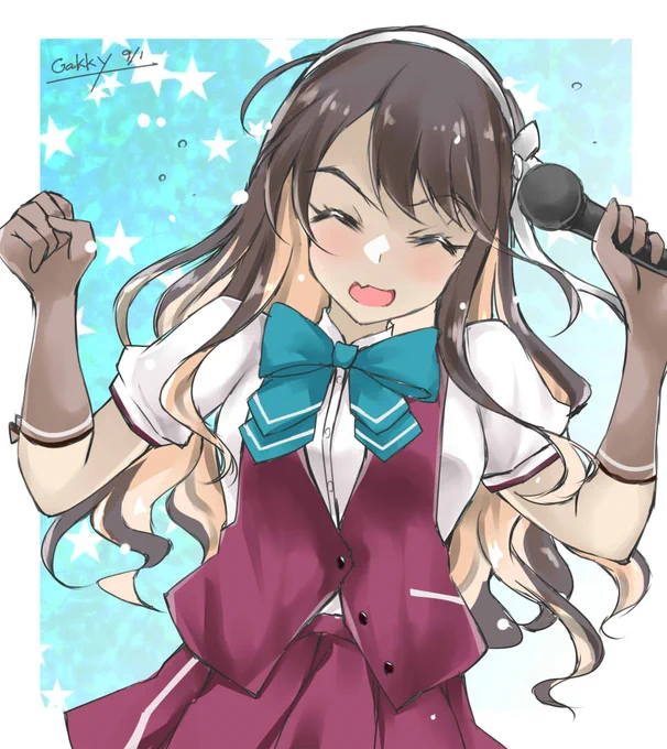 #艦これ版真剣お絵描き60分一本勝負_20220901#艦これ版深夜の真剣お絵描き60分一本勝負アニソン熱唱長波サマ 