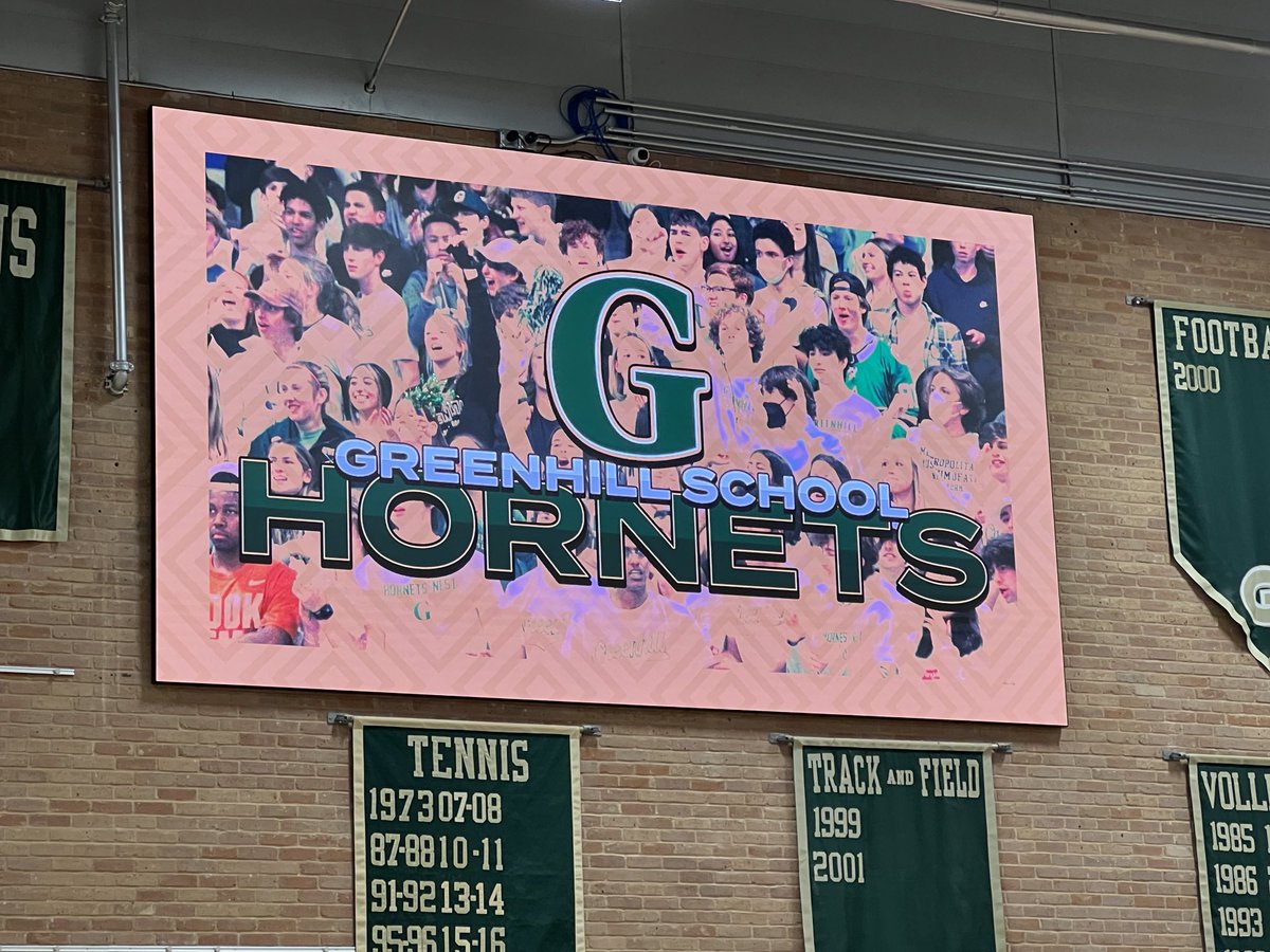 New scoreboards in Phillips Gym! Go Hornets!!!