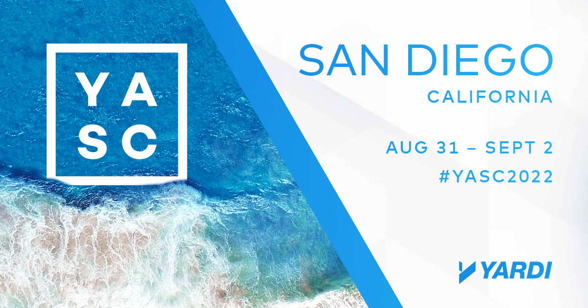 Yardi's tweet photo. Welcome back to another great day of learning and networking at #YASC2022! What has been your favorite part of the conference so far? Does anyone have any guesses as to who the entertainment will be at tonight's #YardiParty? https://t.co/nkMMrXOqRJ