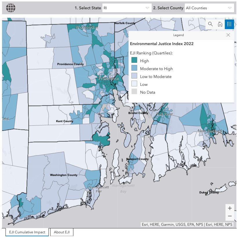 JulianDrix's tweet photo. the national Environmental Justice Index is a new tool to measure cumulative impacts from environmental, socioeconomic and health risks in a single rank https://t.co/iROp8cr2Gj
In RI there are:
19 census tracts in the highest 10% nationwide
9 in the highest 5%
3 in the top 1% https://t.co/3knESzn3fi