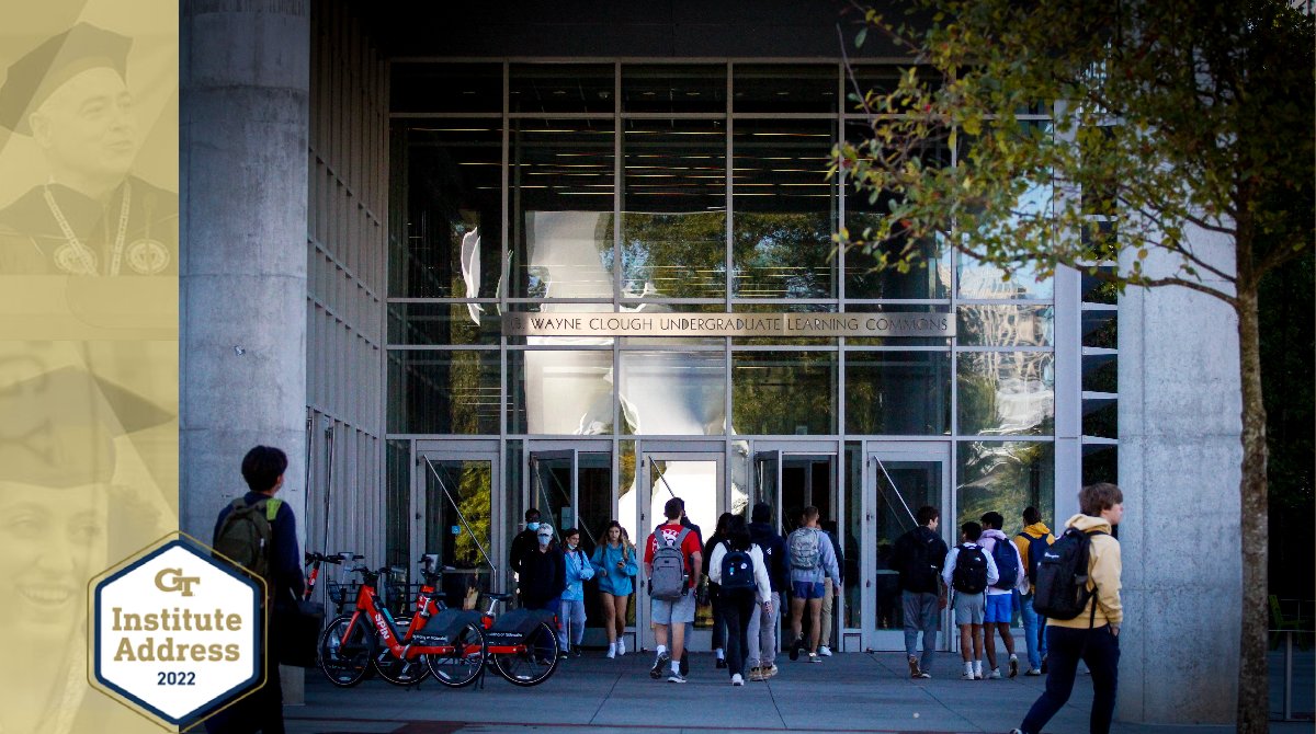 GeorgiaTech's tweet photo. Over the last three years Georgia Tech hasnβt increased tuition, and thanks to state investments and enrollment growth, weβve been able to *reduce* tuition by 7%. #InstituteAddress https://t.co/8Xy4PyPJbW