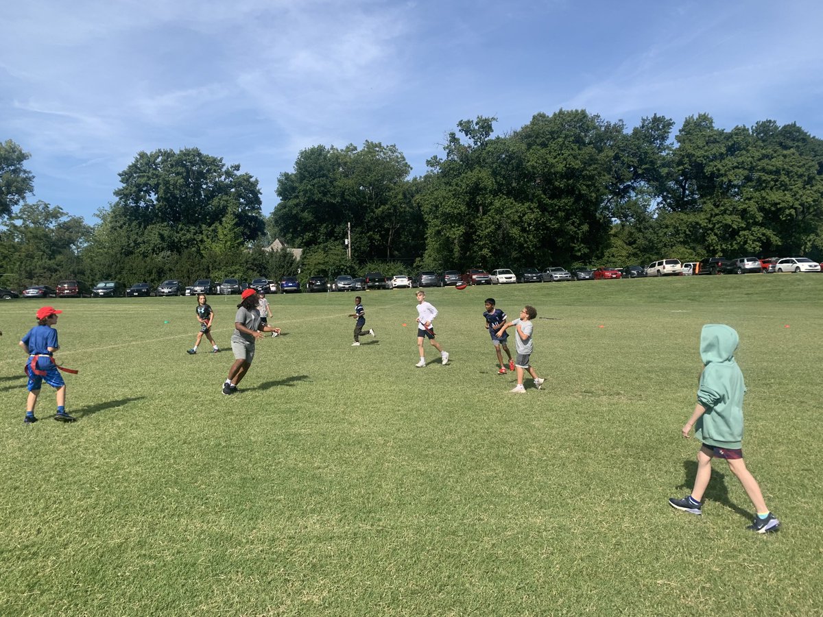 LMSRamsPE's tweet photo. A lot of PE fun at Ladue Middle in week 2! Relays, soccer, football, and more. There is a lot to be excited about this school year! #lmsrocks #duetime https://t.co/9hKcDLh7s2