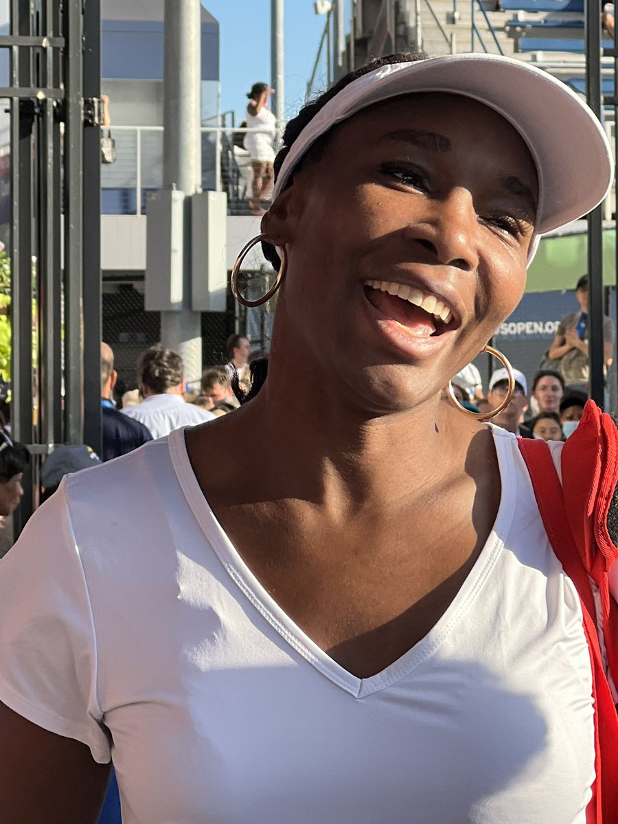 At THE OPEN watching the GOAT making HERstory. Doubles tonight and more tributes to the  (Black) Queens of tennis.