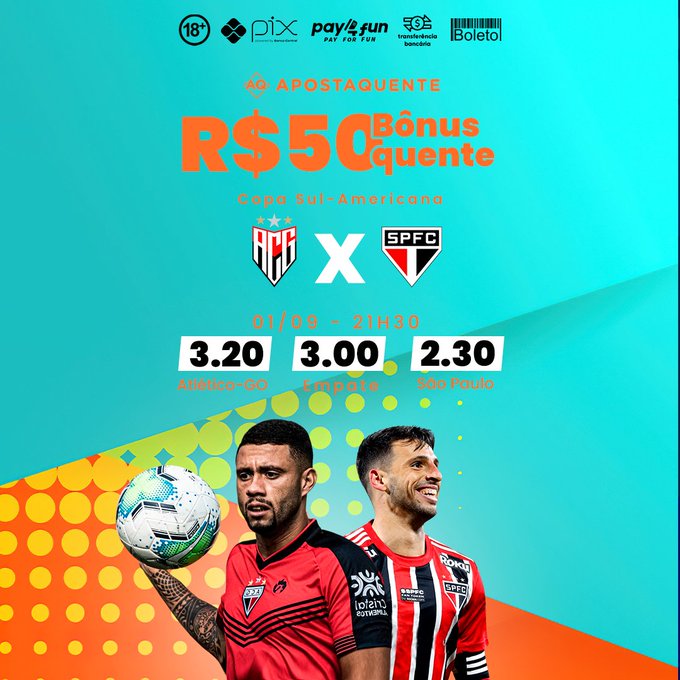 Hoje tem semi final na #sulamericana2022 ! O Atl&eacute;tico-GO encara o S&atilde;o Paulo e a gente quer saber, qual<a href="/tag/sulamericana2022"class="tags">#sulamericana2022</a><a href="/tag/apostaquente"class="tags"><span>#apostaquente</span></a>