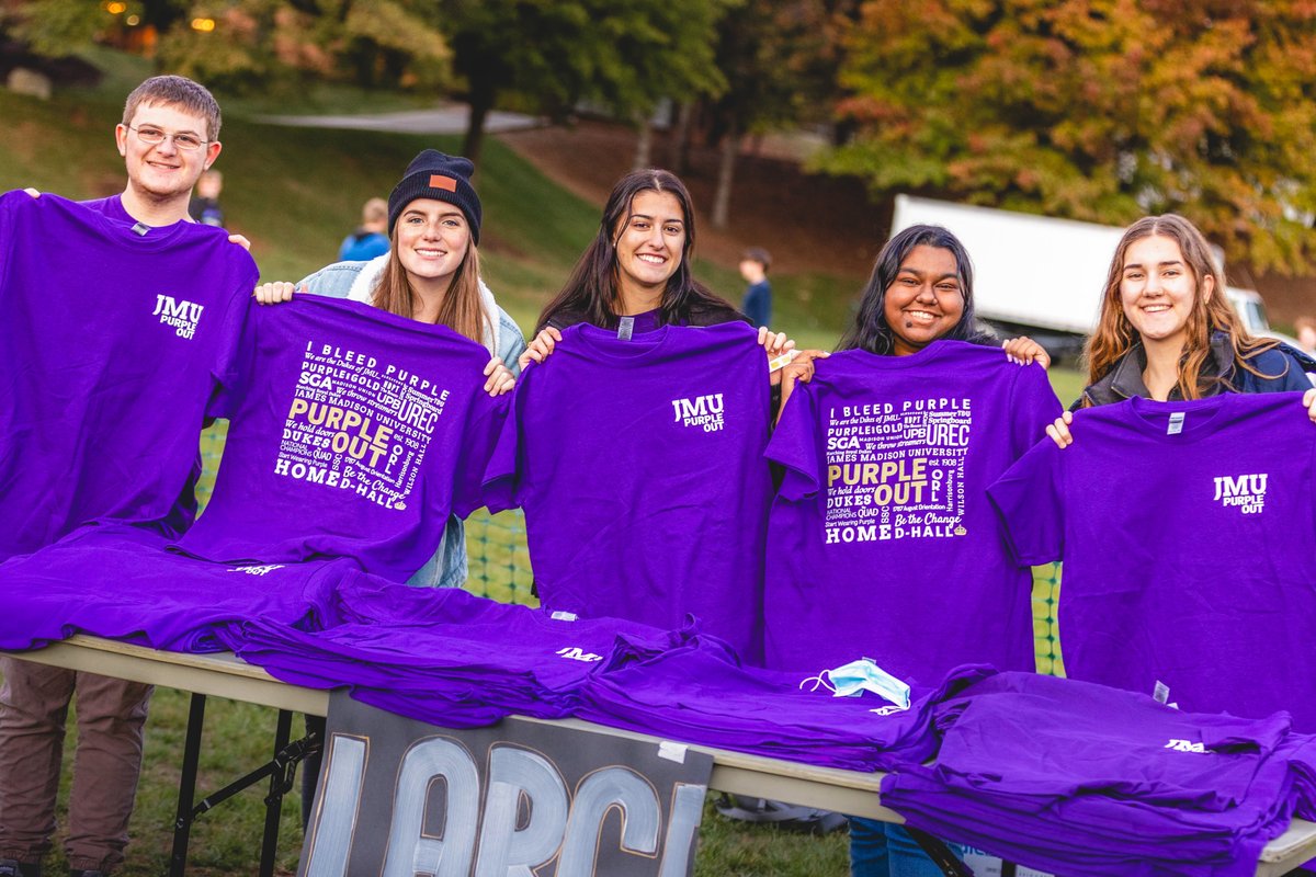Don't forget #CollegeColorsDay is tomorrow, September 2!  Make sure you wear your best purple JMU gear to show everyone that #WeBleedPurple.

Share your support by posting your Purple Friday photo tomorrow. Don't forget to tag us &amp; use #WeBleedPurple so we can see your photo! 📸
