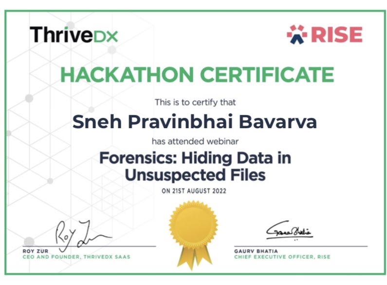 BavarvaSneh's tweet image. So, recently I take a part in Hackathon named GET SET HACK which was organised by RISE and it help me take step forward in cyber security field ✌🏻

 #cybersecurity #getsethack #forensics