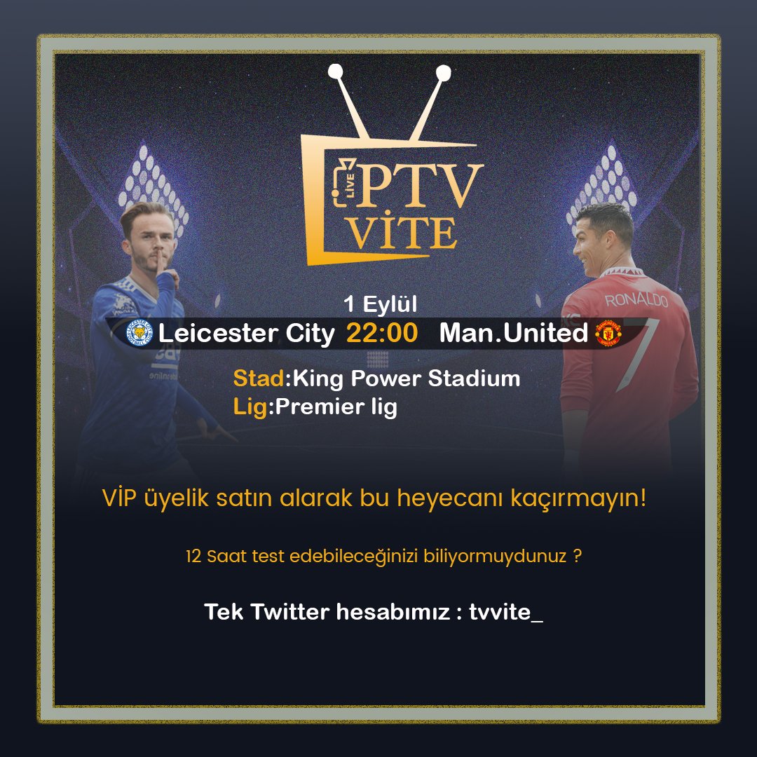 #LeicesterCity VS #ManchesterUnited 
Saat:22.00
Bu heyecanı kaçırma !